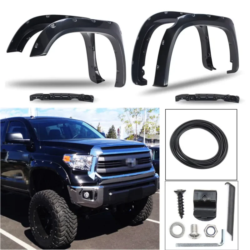 

Для Toyota Tundra 2014-2017 Автомобильные Брызговики, колесо, свод крыла, вспышки, комплект, защита от брызг, грязеотталкивающий клапан, автомобильные аксессуары