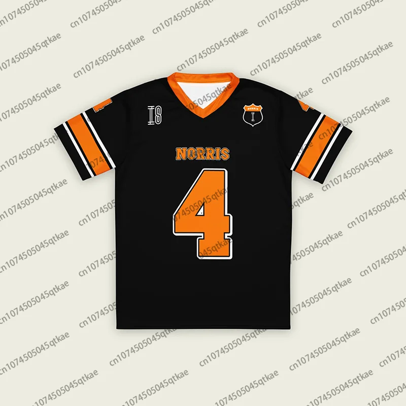 Lando Norris's McLaren Racing Number 4 Football Jersey Summer Fashion Unisex V-neck Breathable Loose Tshirt Women Clothing 3