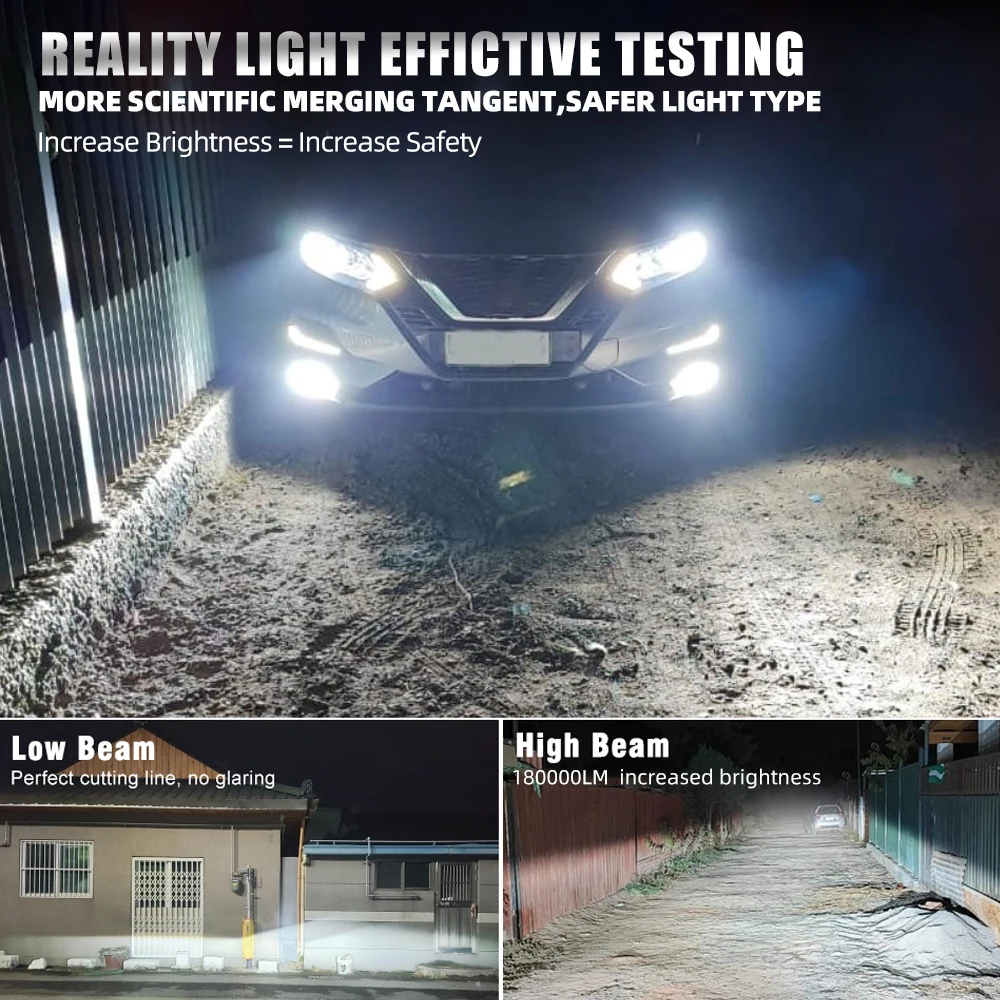 2PC H4 LED Headlight 400W 160000LM 3570 CSP LED Lamp Bulb H7 H11 HB2 Bulbs Fog Lights Super Bright Car Headlight For Car 12V