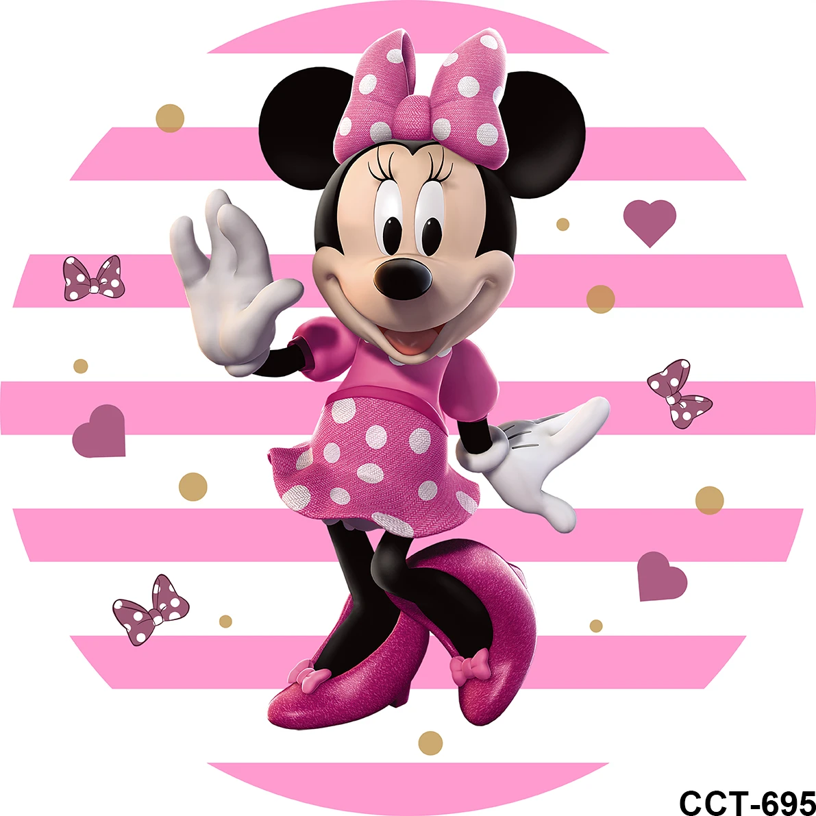 Fondo redondo círculo fondos cubiertas Minnie Mickey Mouse Rosa niña arco  fiesta cumpleaños Baby Shower brillante decoración personalizada| | -  AliExpress