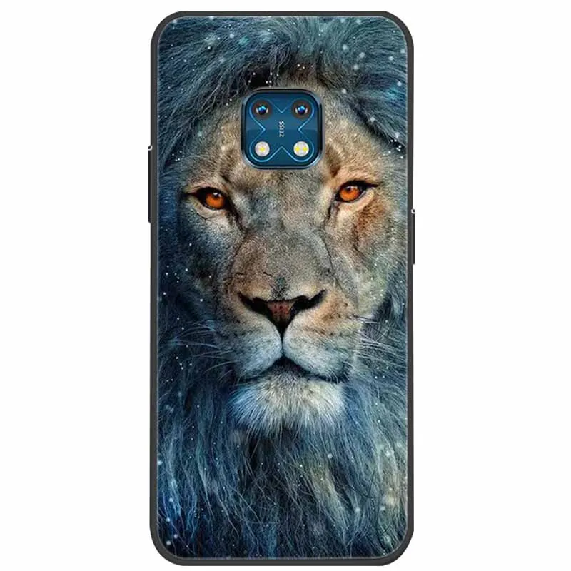 Soft Silicone Landscape Tiger TPU Back Cover with Cute Cartoon Design