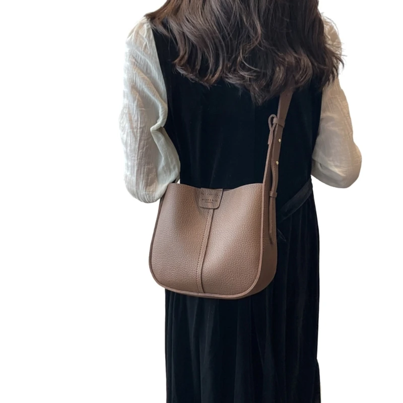2024 New Bucket Bag with Small Purse Large Capacity Solid Color Crossbody Bag for Women