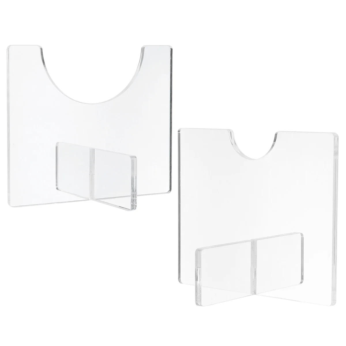 2 Pcs Batting Baseball Bracket Transparent Display Holder Acrylic Desktop Stand