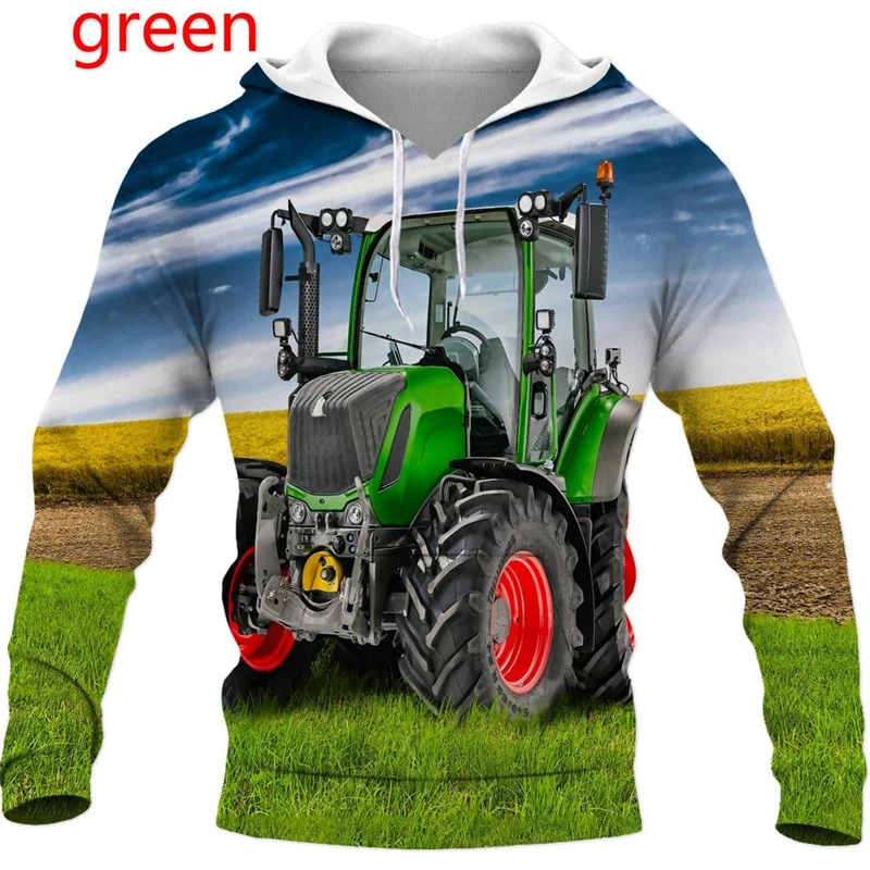 thumbnail image 1 of Nueva sudadera con capucha con estampado 3D de tractor para hombre y mujer, estilo Harajuku y hip hop, informal, a la moda, 1 of 5