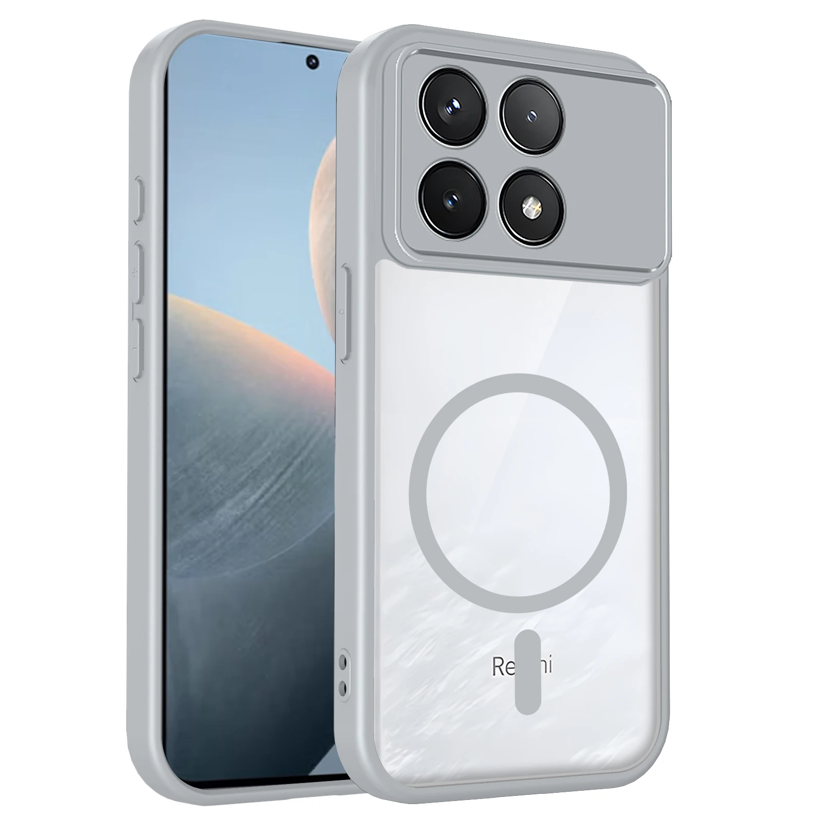 Luxury Magnetic Wireless Charging Clear Shockproof Phone Case