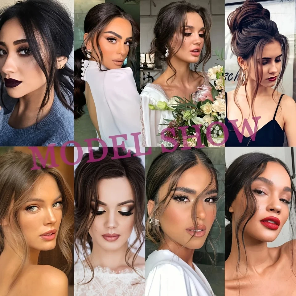 Synthetic Clip In Hair Bangs For Women