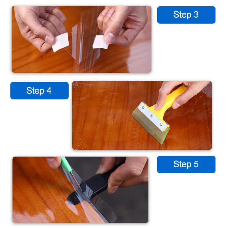 Furniture Protective Film Furniture Film Adhesive Table Protective Film Glossy Clear Protection Anti-scratch Heat Resistant Furniture Stickers For Home