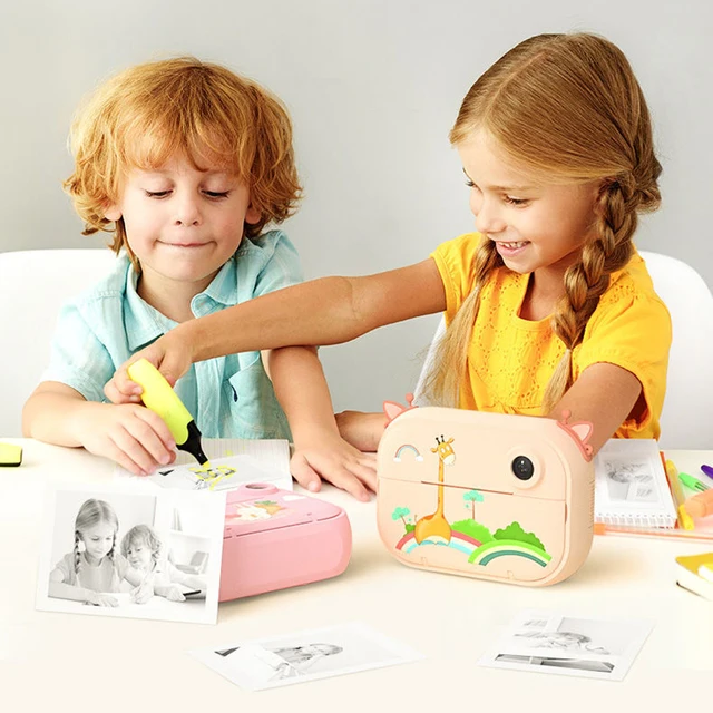Kids Instant Print Camera 2.4 Inch 1080P Thermal Printing Child Digital Video Camera Child Educ Toy For Girls Gift Polaroid 6