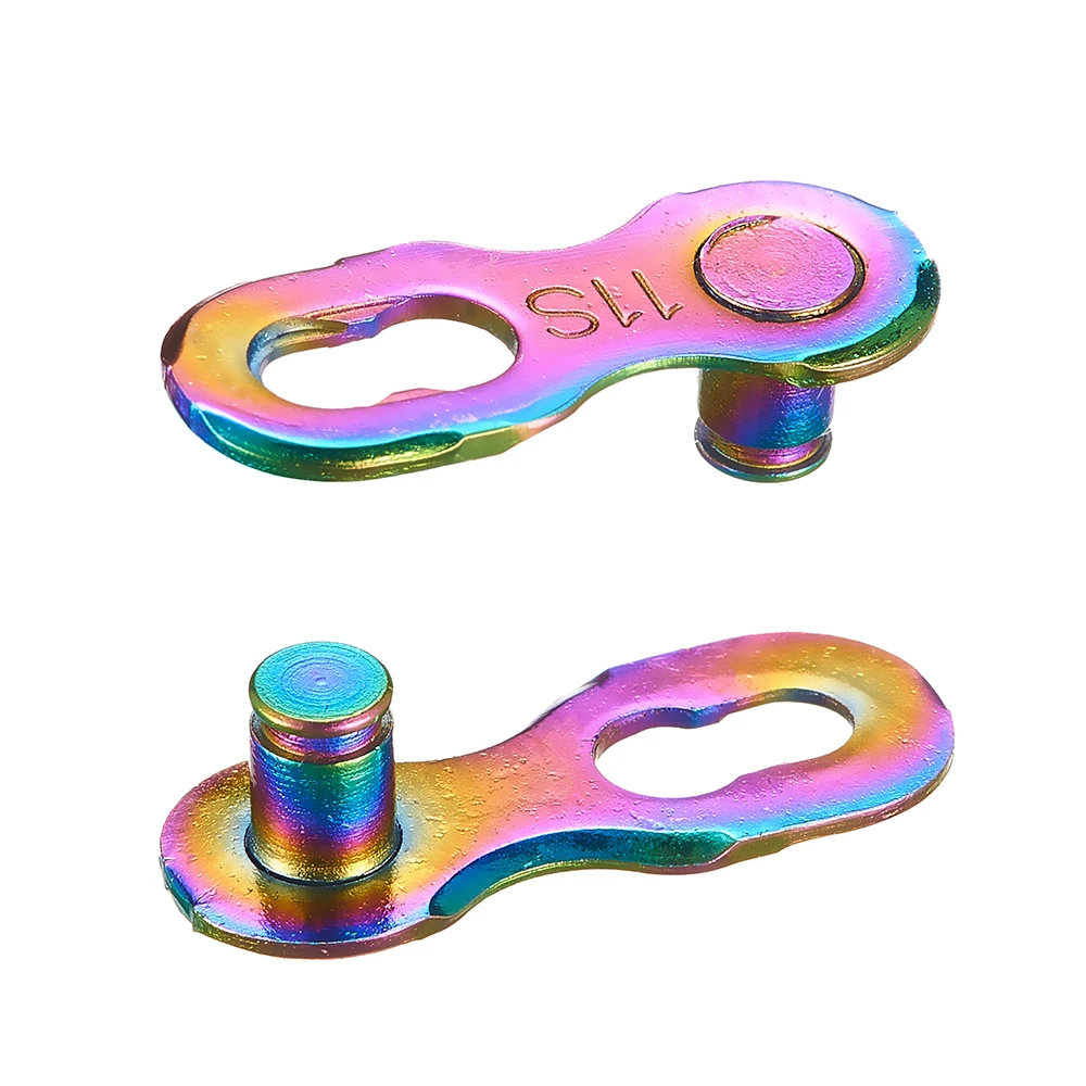 Bicycle Chain Bicycle Chains Multi-Colored Rainbow 6/7/8/9/10/11 Speed Magic Buckle Road Bike and MTB 116L