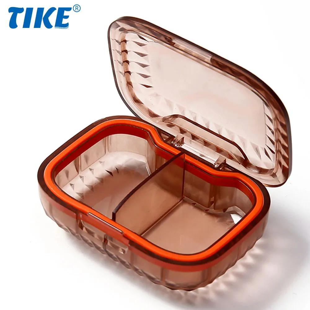 Compact Travel Pill Organizer - 2-Compartment Daily Medicine and Vitamin Holder