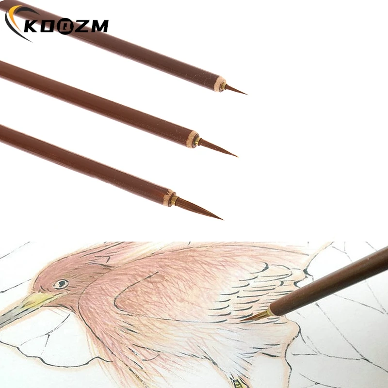

18cm Wolves Hair Brush Pen Hook Line Paint Brush Chinese Calligraphy Brush Art Oil Painting Drawing Brush