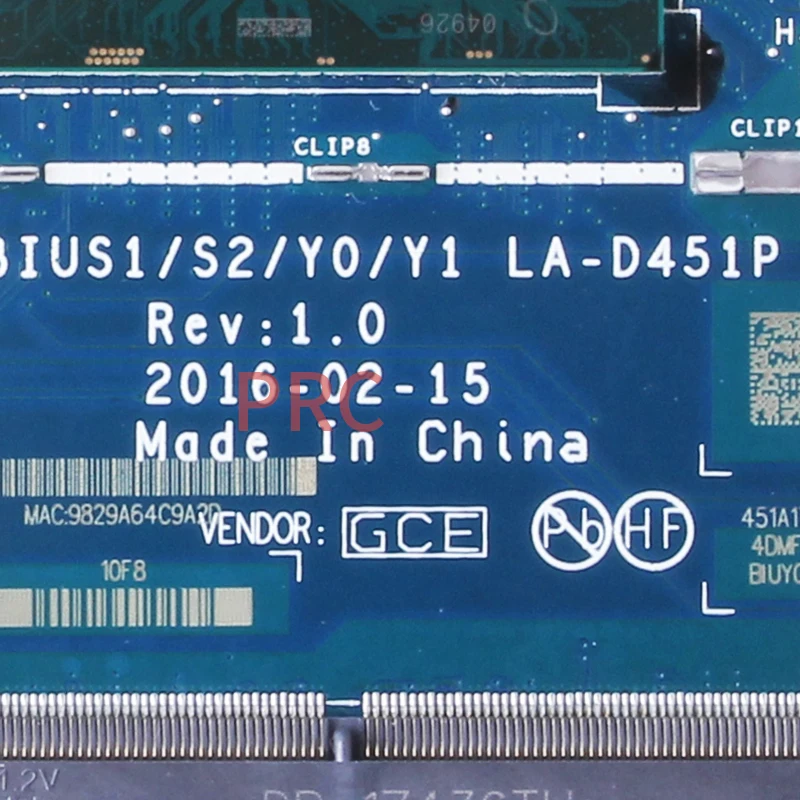 Placa-mãe Portátil para Lenovo Ideapad Placa-mãe La-d451p 5b20l45883 5b20l45886i3 i5 i7 10th Gen Gpu 2g Notebook Mainboard - Imagem 6