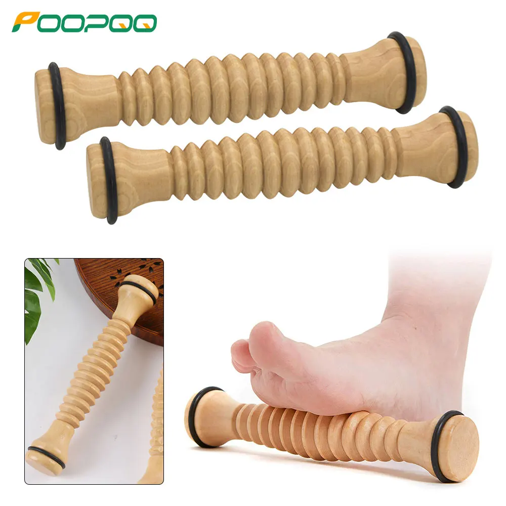 Wood Foot Massage Roller for Plantar Fasciitis Relief Deep Tissue Massage Tools Stress Relief Foot Massage Roller Relieve Stress