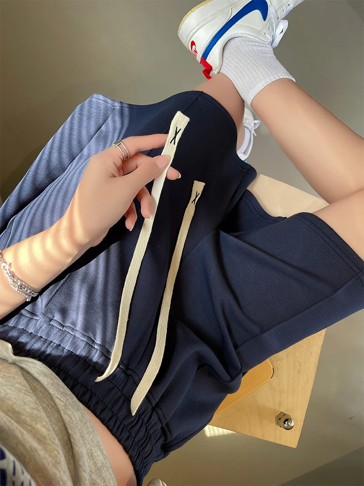 Summer Casual Sweatpants Shorts Women High Waist Short Pants Straight