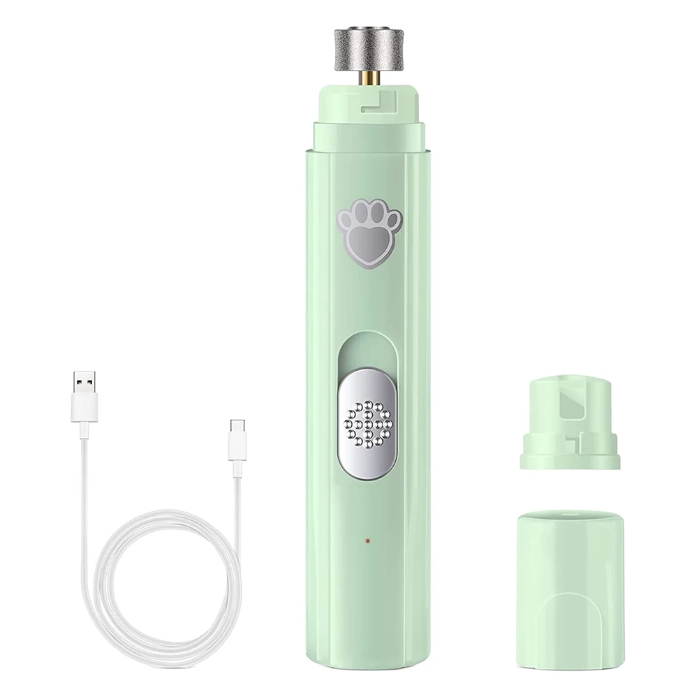 Electric Dog Nail Grinder with Polisher Wheel LED Light Pet Nail Grinder 500 MAh 2-Speed Pet Trimmers for Paws Grooming pet nail grinder