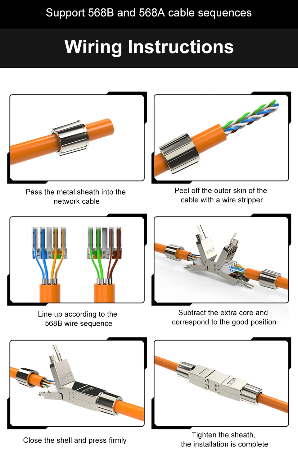 conexão Conector de extensão RJ45 Lan, Full