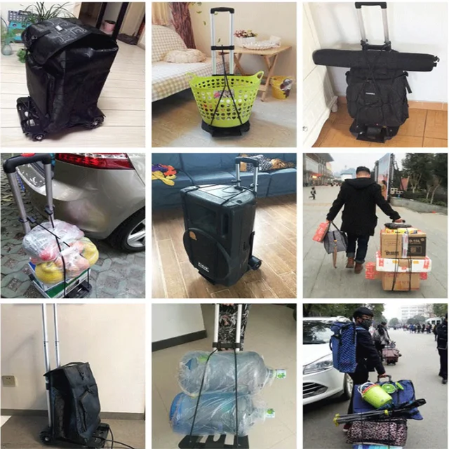 Világítson Fel 50 Kg -Os, Nagyteljesítményű, Összecsukható Kézi Zsákok Kerékkocsi Kosár Utazási Poggyász Bevásárló Hordozható - Image 6