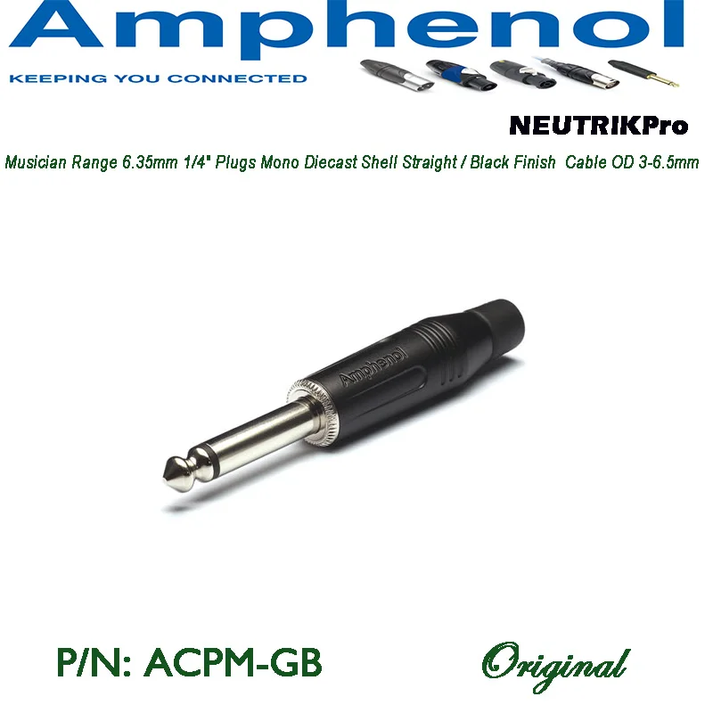암페놀 오디오 ACPM-GB 플러그 모노 프로페셔널 2극 6.35mm 6.5mm 잭 ..