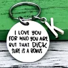 I Love You Funny Keychain Gifts for Boyfriend Fiance Husband Anniversary Birthday Valentines Day Key