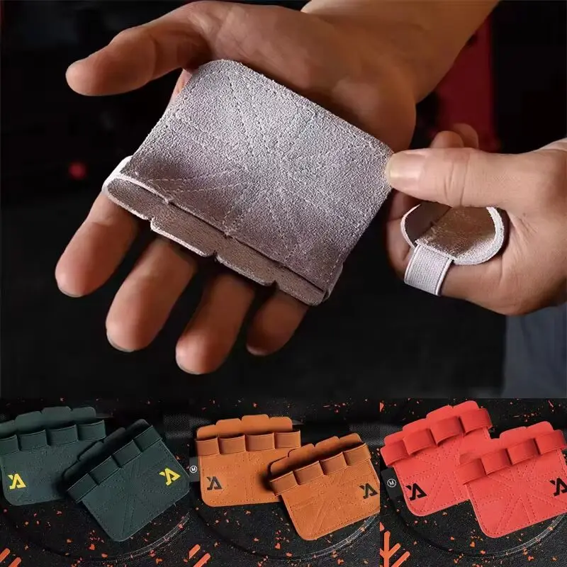 Weightlifting Gloves Four-fingers Fitness Gloves Gym Barbells Anti-slip Palm Protect