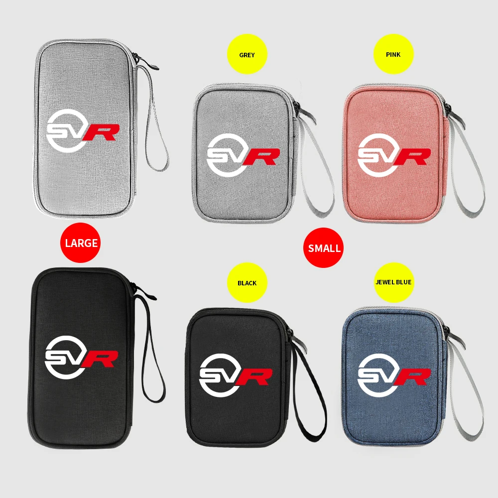 Car Portable Multifunction Storage Bag Key Case Organizer Stowing Tidying For Landrover SVR Discovery Velar RangeRover L322 L320