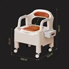 Brake Design Adult Toilet Chairs, Toilet for The Elderly, Mobile Home Wheelchair-type Commode Toilet, Bedside Commode with Wheel 6