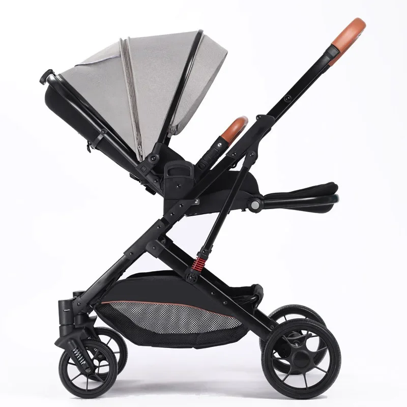 

Folding Stroller High Landscape Lightweight Travel Stroller Newborn Baby Two-way Swivel Seat Shock Absorption Baby Stroller