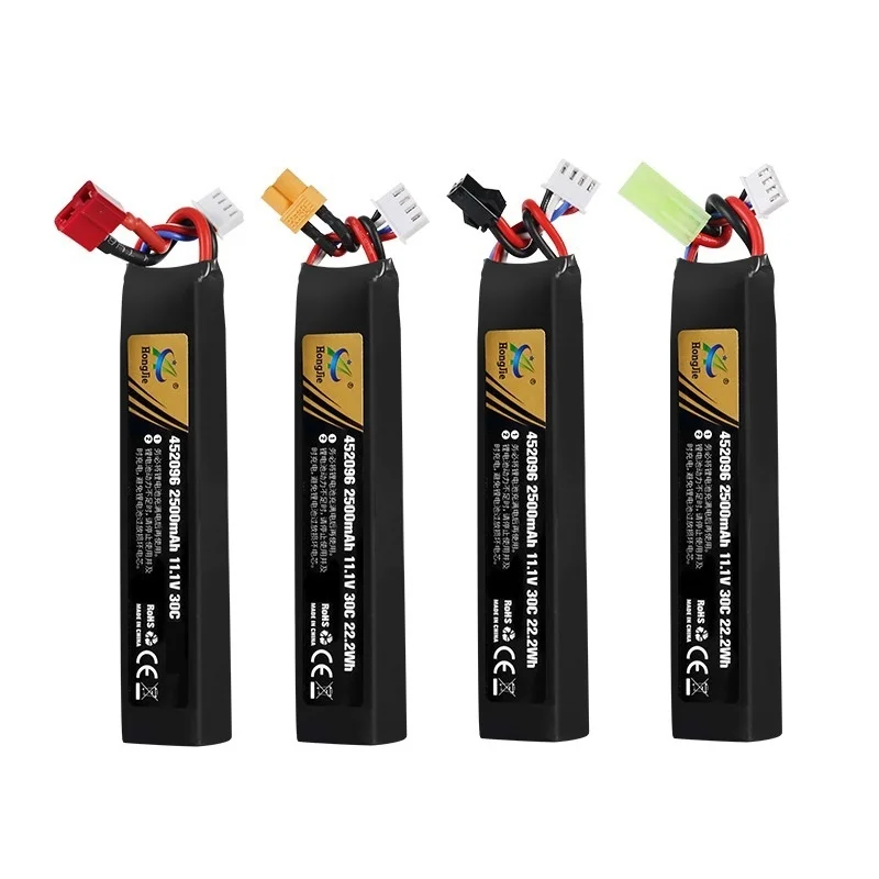 Bateria Lipo para Pistola de Água Airsoft bb Air Pistol Brinquedos Elétricos Peças de Armas 11.1v 3s 2500mah 30c 452096 - Image 6