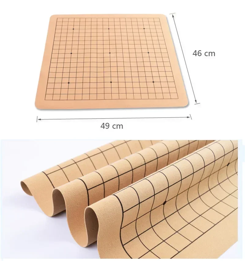361pcs Chessman International Standard 19 Line Go Game Chess Weiqi Leather Chessboard board game magnetic chess set foldable chess board table games folding chess board chess pieces and board