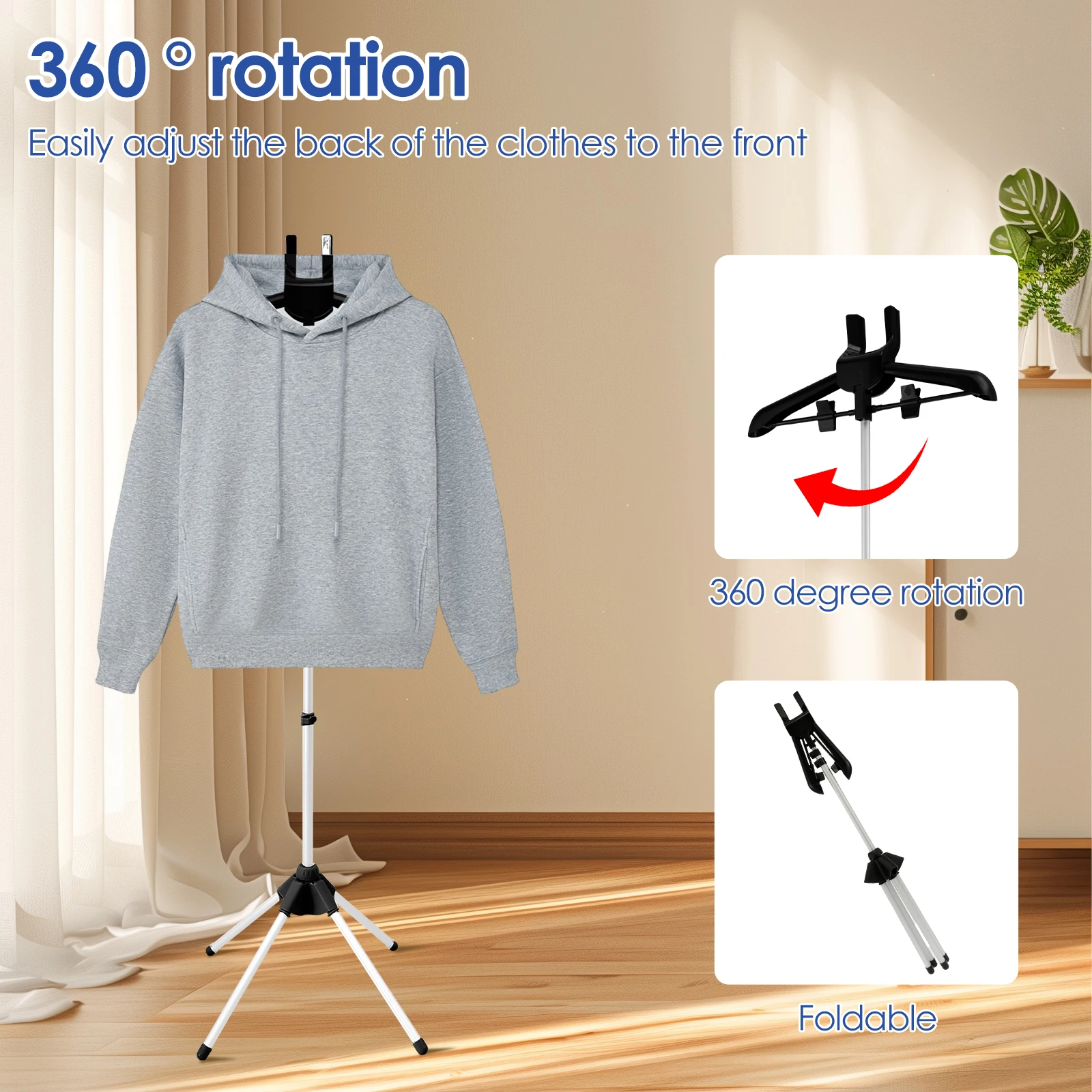 Steamer Stand Foldable Garment Steamer Rack Adjustable Height Portable Steam Stand Rack Garment Household for Steaming Clothes