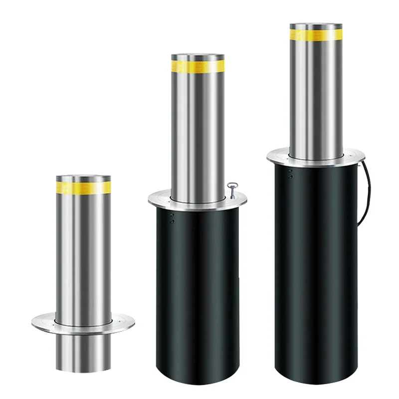 

Hydraulic Retractable Steel Rising Parking Bollards Semi Automatic Road Traffic Bollard System