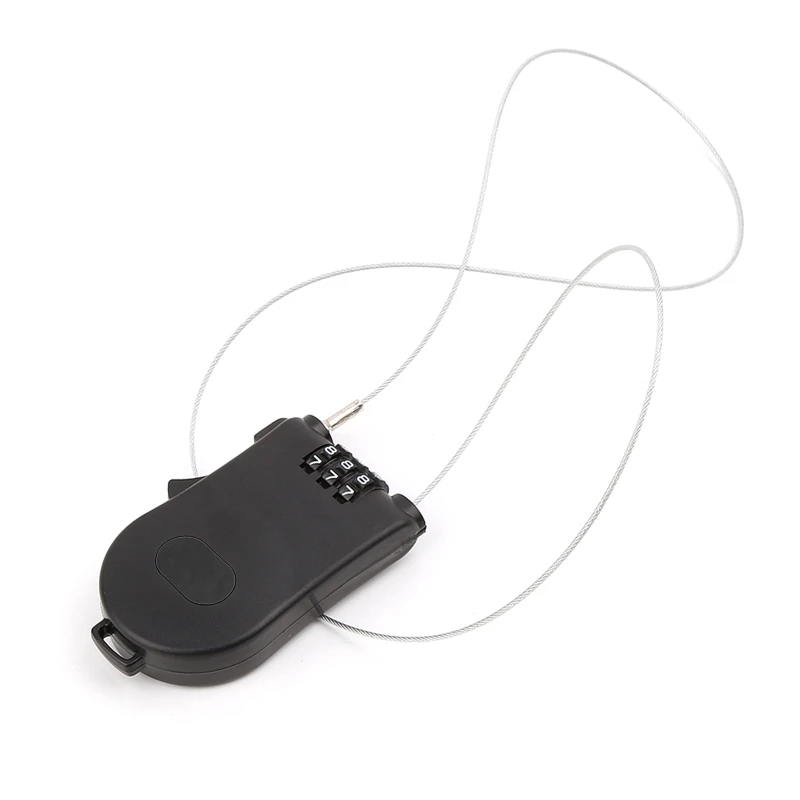 Retractable Wire Rope Password Lock Combination Coded Locker Outdoor Keyed Padlock wire rope lock