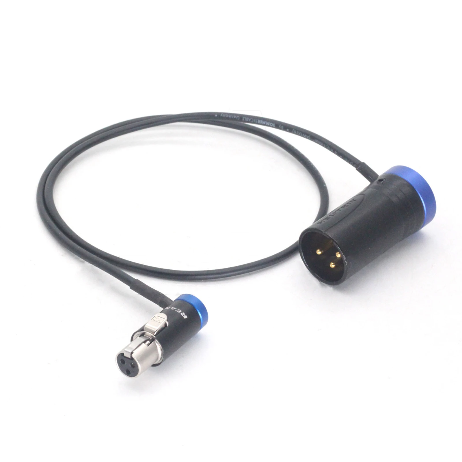 Câble Audio XLR Mâle à Angle Droit Vers Jack 3.5 Mm Femelle - 0.3 M - Pour Micro, Table De Mixage, Ampli - 6