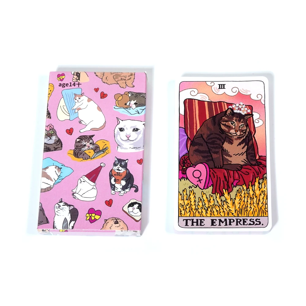 The Original Cat Meme Tarot Deck 22 Major Arcana Cat Meme Tarot Funny Witchy Cat Tarot Deck Cat Kawaii Uwu Funny Pink Cute Tarot 6