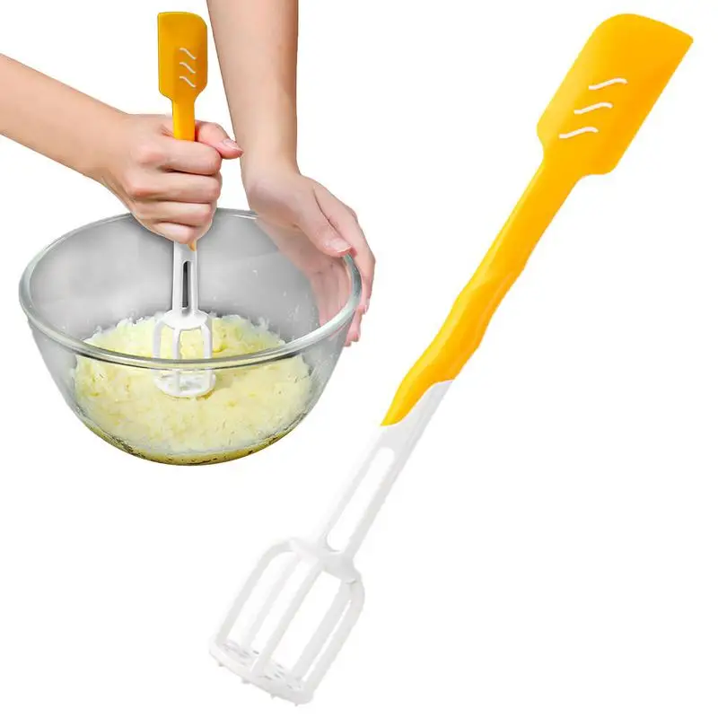 

Potato Masher Double-Head Potato Smasher Presser Egg Mixer Spinne And Scraper Food Masher Tool For Avocados Beans Vegetables