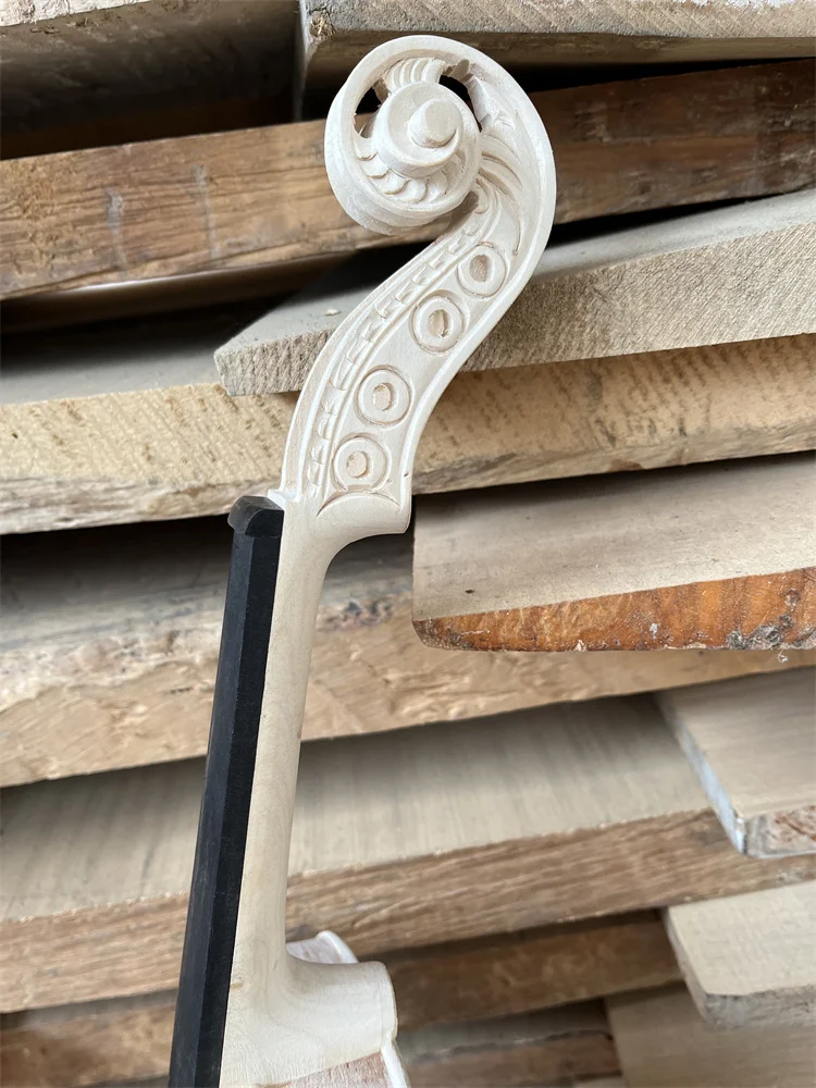 DIY VIOLIN White Violin Kit Violin without varnish fiddle Nice Carved 4/4 Cкрипка 4/4 كمان 바이올린 NO Case NO BOW