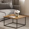 Small Coffee Table for Living Room,Modern Wood Coffee Table,Low Square Center Table Easy Assembly 1