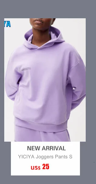 YICIYA Women Tracksuit Joggers Pants Sweatpants And Sweatshirt Hoodies Sportswear 100% Cotton Horizon Two Peice Set Home Clothes
