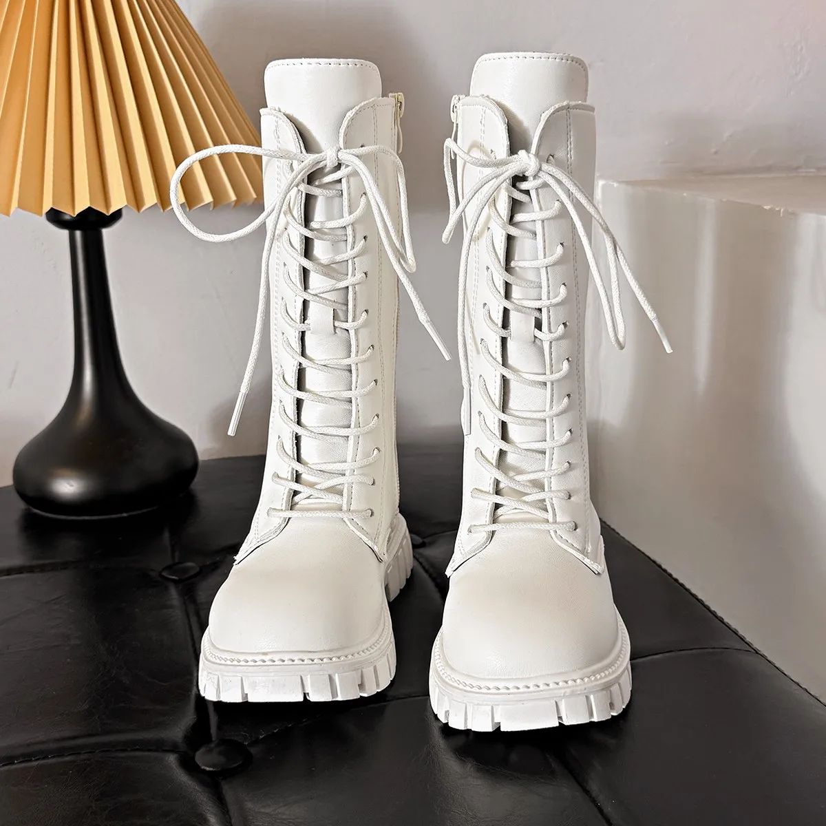 Girls Mid Calf Boots Winter Thermal Anti Slip Kids Shoes