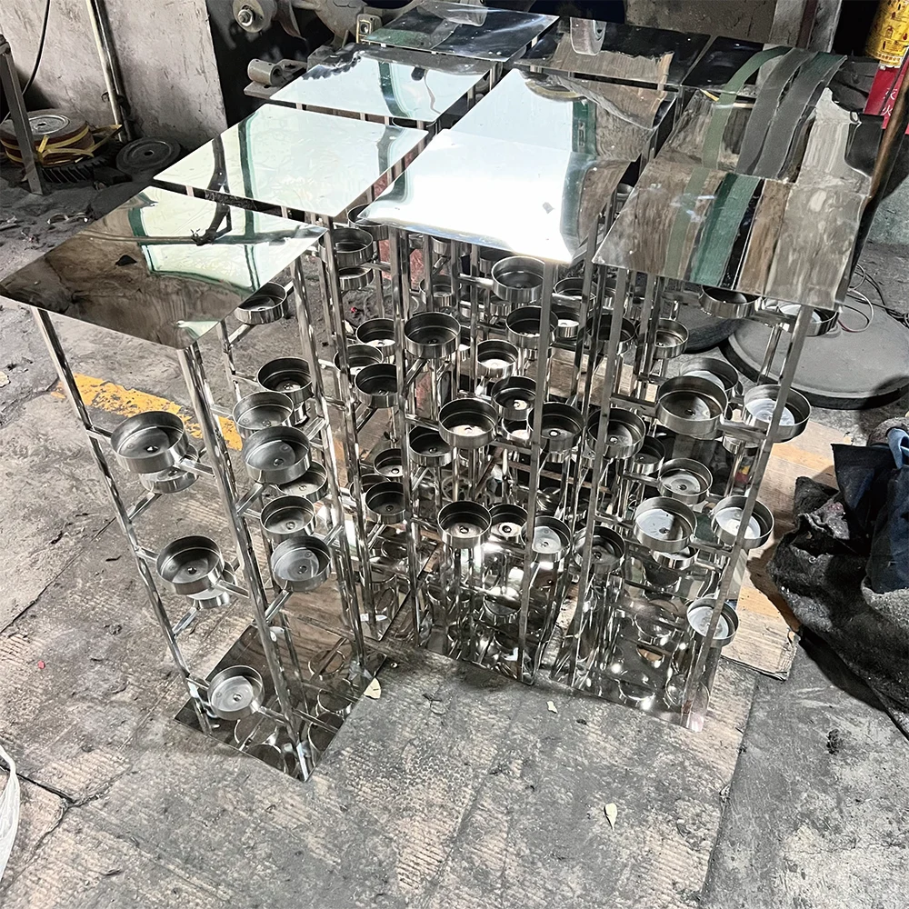 

New Model Silver Stainless Steel Weeding Aisle Stand for Wedding Decoration