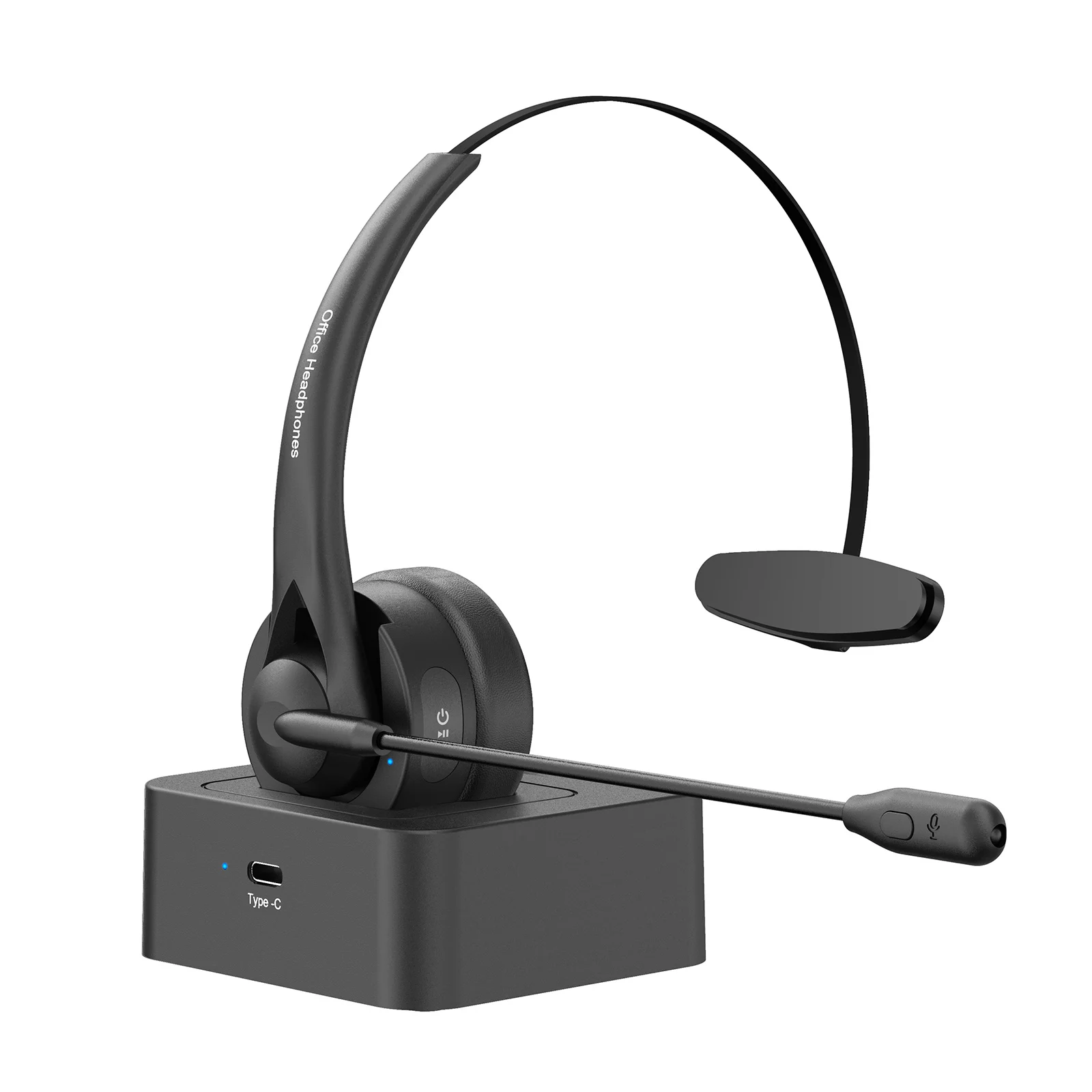 OnEarHeadsetBT52WirelessHeadphonesCallCenterfonedeouvido