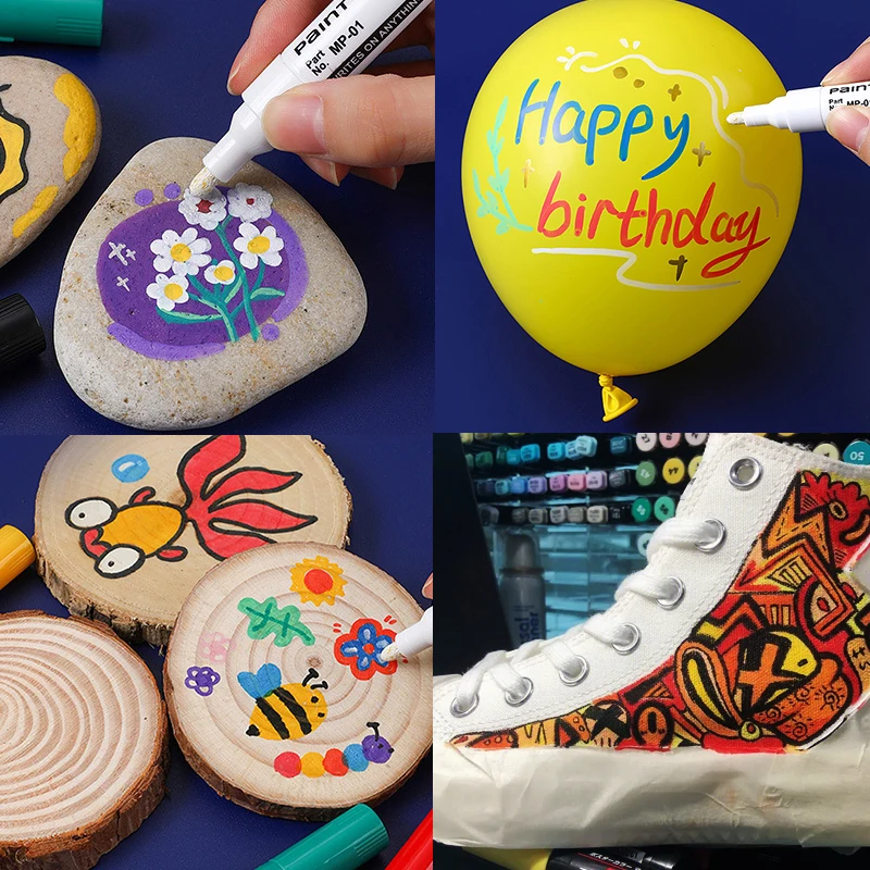 12color Paint Marker Waterproof Not Easy To Fade Car Paint Wood Ceramics Tires Balloons Shoes Metal Markers Paint-Mending Pen marker pens,paint marker pen,markers pen,art markers,paint pen,art marker pen