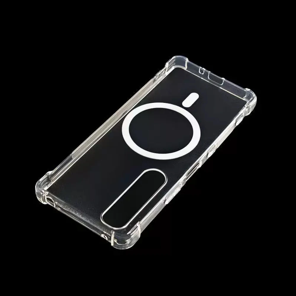 Crystal Clear Magnetic Shockproof TPU Protective Case - Transparent Cover
