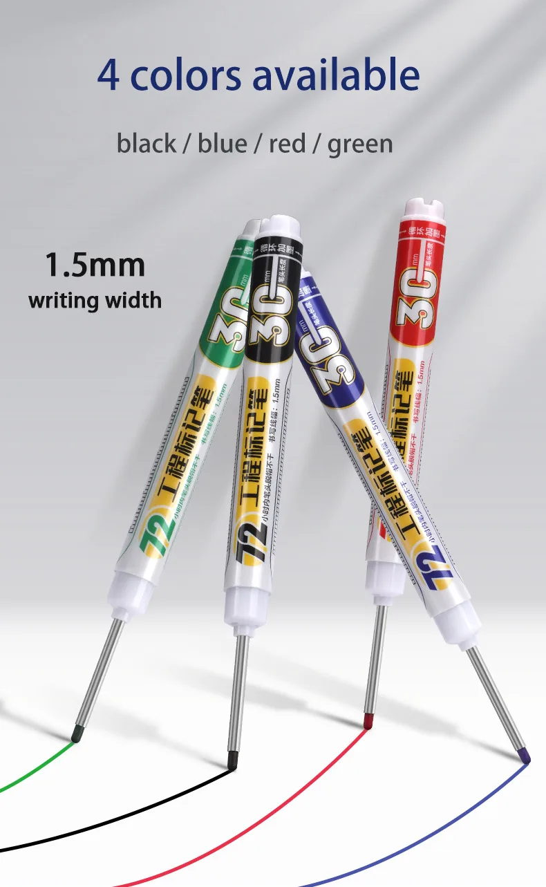 BAOKE MP2958 30 mm Langkopf-Tieflochmarker – Marker mit langer Spitze, Mehrzweck-Tieflochmarker, schnell trocknend, wasserfest – Detail 4