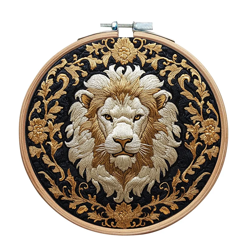 Tiger Embroidery Kit for Adult Cross Stitch Kits for Hand with Lion Patterns and Instructions DIY with Threads and Needles embroidery kits