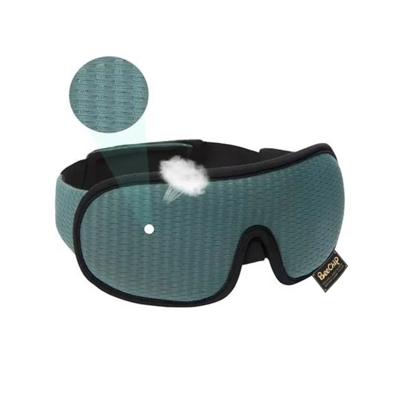 3D Eye Mask Green Breathable Shading Sleeping Hot Sales Eye Mask Adjustable Strap Sleep Mask Padded Travel Rest 6