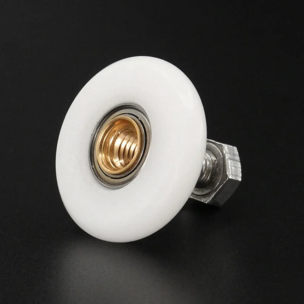 4pcs Shower Room Pulleys Set Bathroom Sliding Glass Door Wheels Nylon Copper Roller 20mm 23mm 25mm 27mm