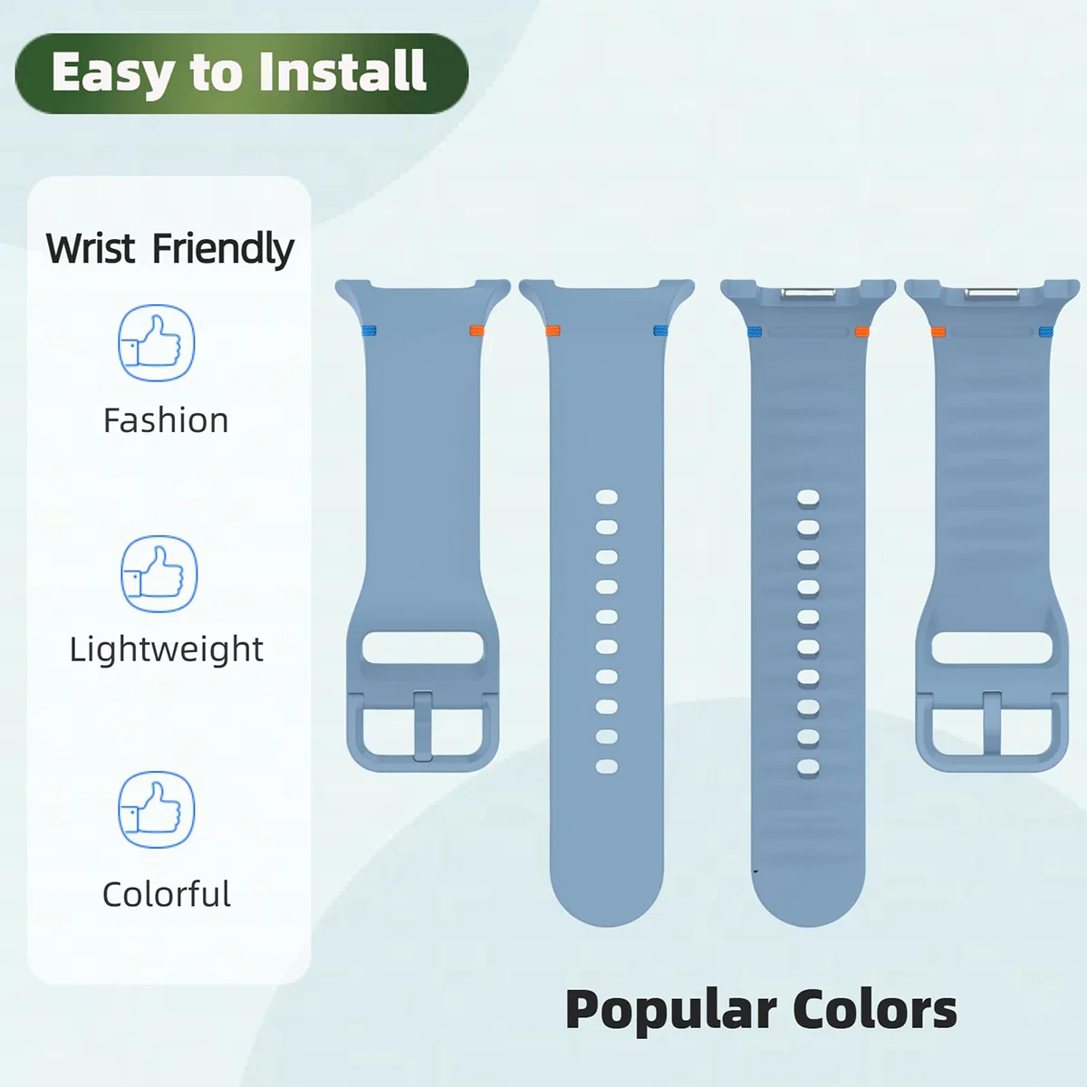 Premium Silicone Breathable Wristband for Smartwatch - Classic Edition, 40mm/44mm