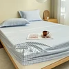 New Pre-Washed Fitted Sheet 1Piece- Classic Plaid Design, Ultra-Soft Microfiber Fabric, Breathable Mattress Cover -Easy Care 4