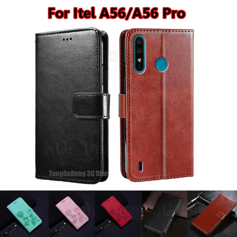 

Роскошный кожаный флип-чехол для Itel A56 A 56 Pro Etui, Магнитный чехол-книжка для Capinha De Celular Itel A56 Pro Fundas Coque